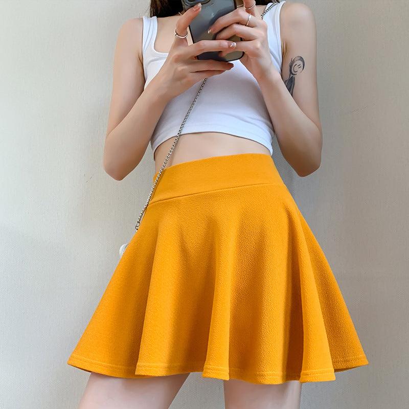 Puffy Skirt High Waist Pleated Skirt - Nioor