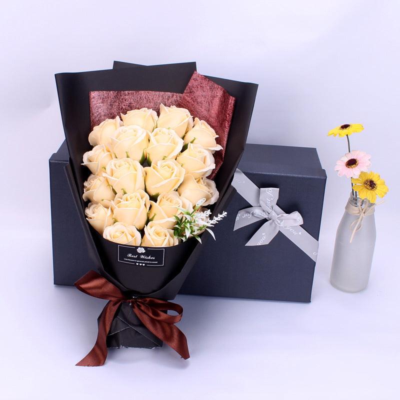 Birthday Gift Bundle Gift Box Creative Mother's Day Cross-border Gift Soap 18 Bouquet Soap Rose Flower Valentine's Day - Nioor