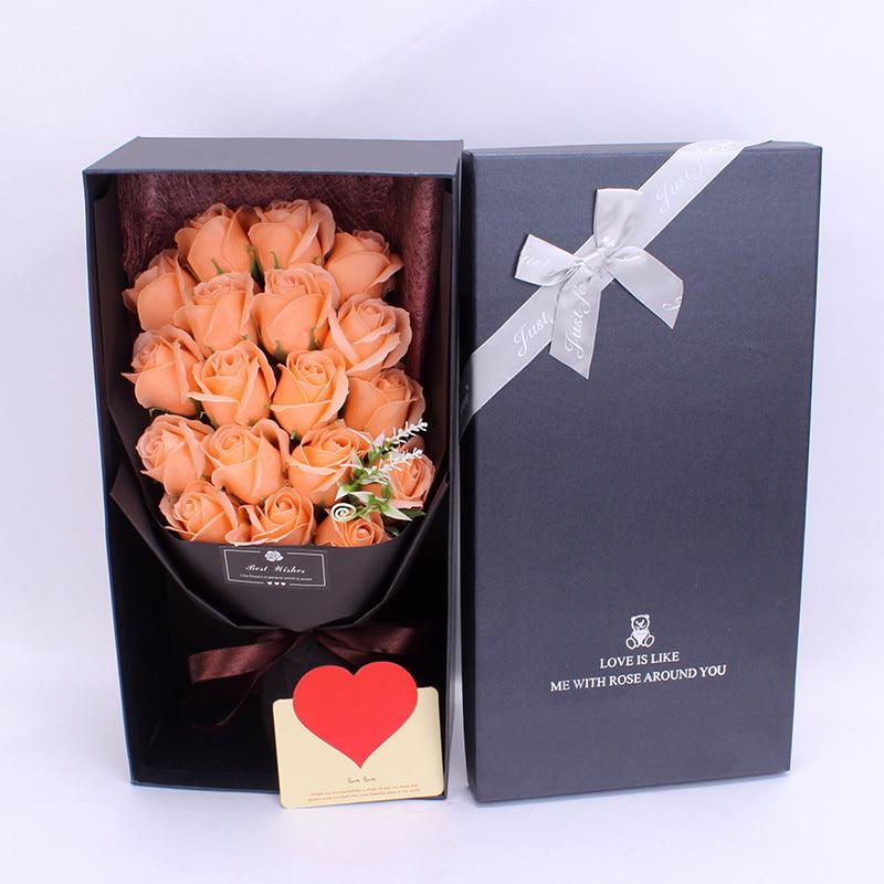 Birthday Gift Bundle Gift Box Creative Mother's Day Cross-border Gift Soap 18 Bouquet Soap Rose Flower Valentine's Day - Nioor