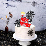 Cake Decoration Spider Spider Web Spider Plugin Children's Birthday Cake Insert Card - Nioor