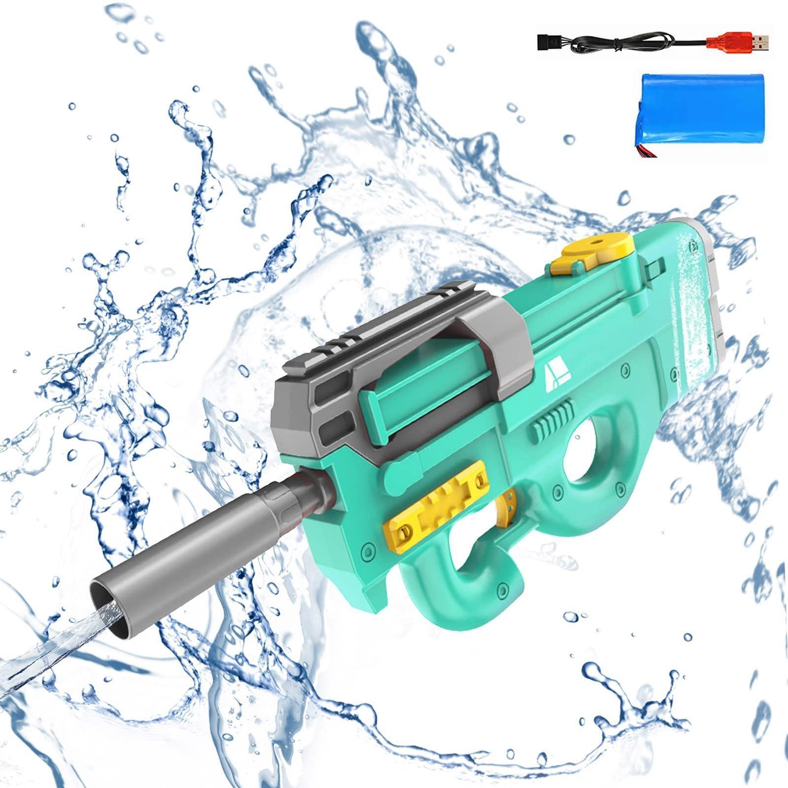 New P90 Electric Water Gun High-Tech Kids Toys Outdoor Beach Pool Large Capacity Summer Gel Blasting Water Gun For Adults - Nioor