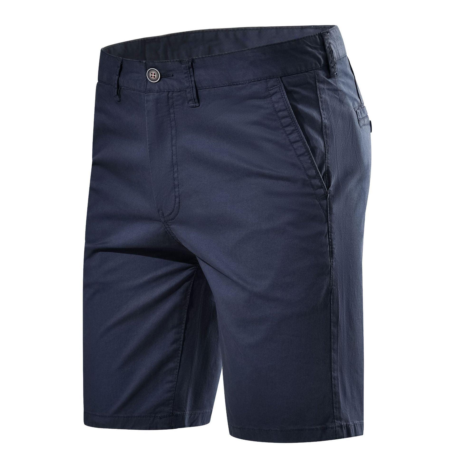 Men's Fashion Casual Mid-waist Straight Solid Color Shorts - Nioor