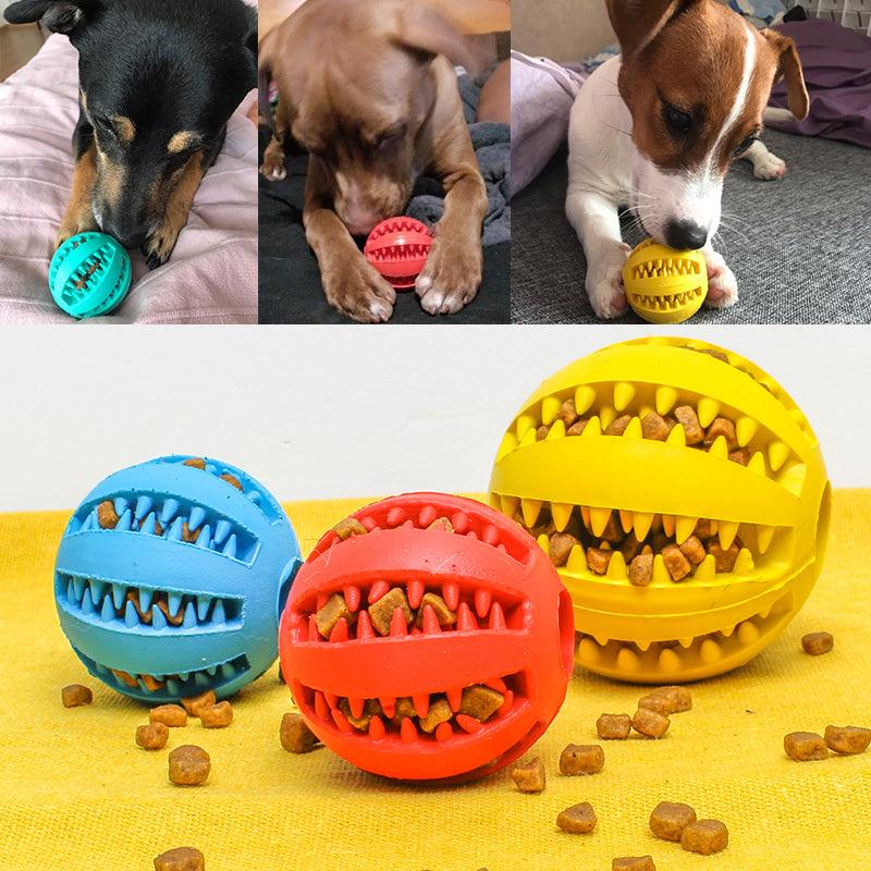 Pet Slow Feeder Dog Toy Cute Funny Rubber Dog Ball Toy - Nioor