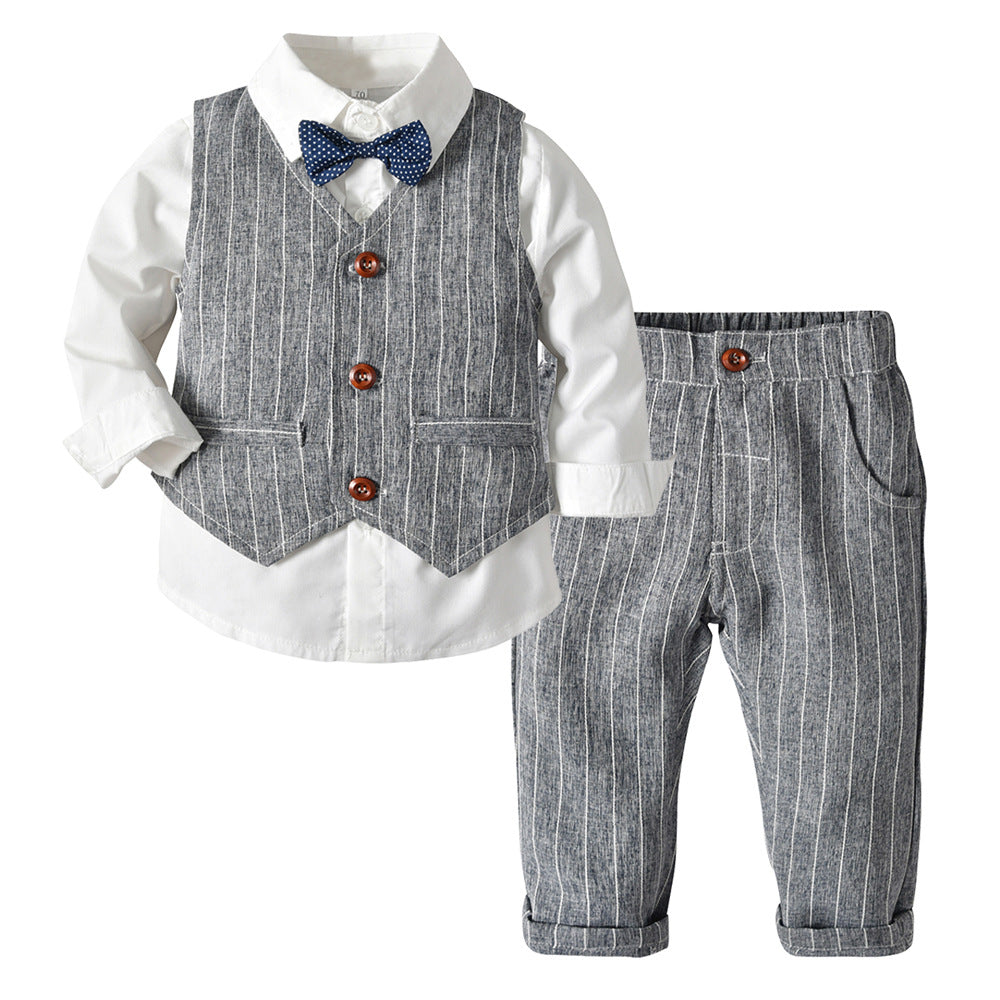 Boys Autumn Clothing Children's Suit Three-piece Set