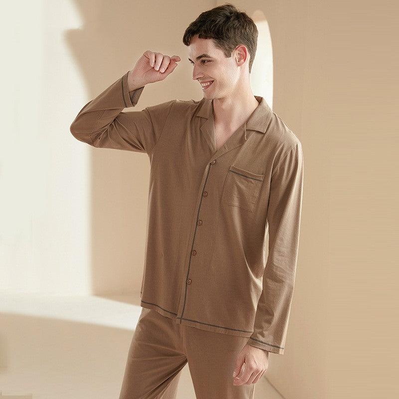 Men's Casual Long Sleeved Trousers Pajamas - Nioor