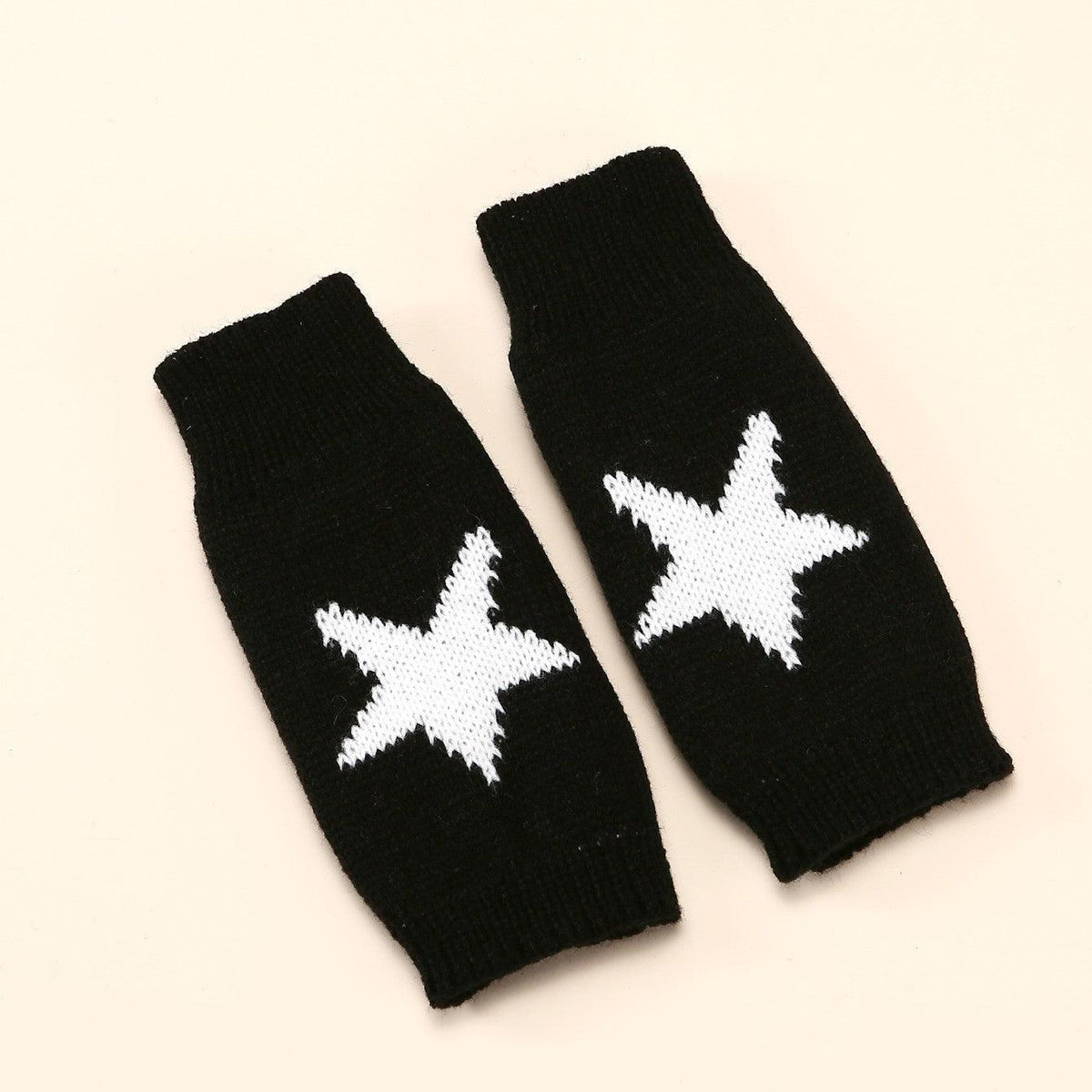 Autumn And Winter Acrylic Wool Five-pointed Star Gloves Warm Oversleeve - Nioor