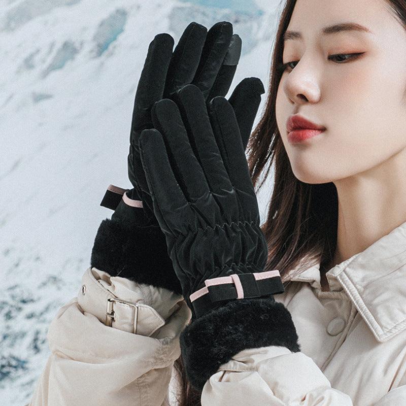 Winter Fleece-lined Thickened Touch Screen Gloves - Nioor