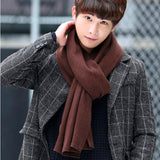 Casual Solid Color Warm And Long Couple Scarf - Nioor