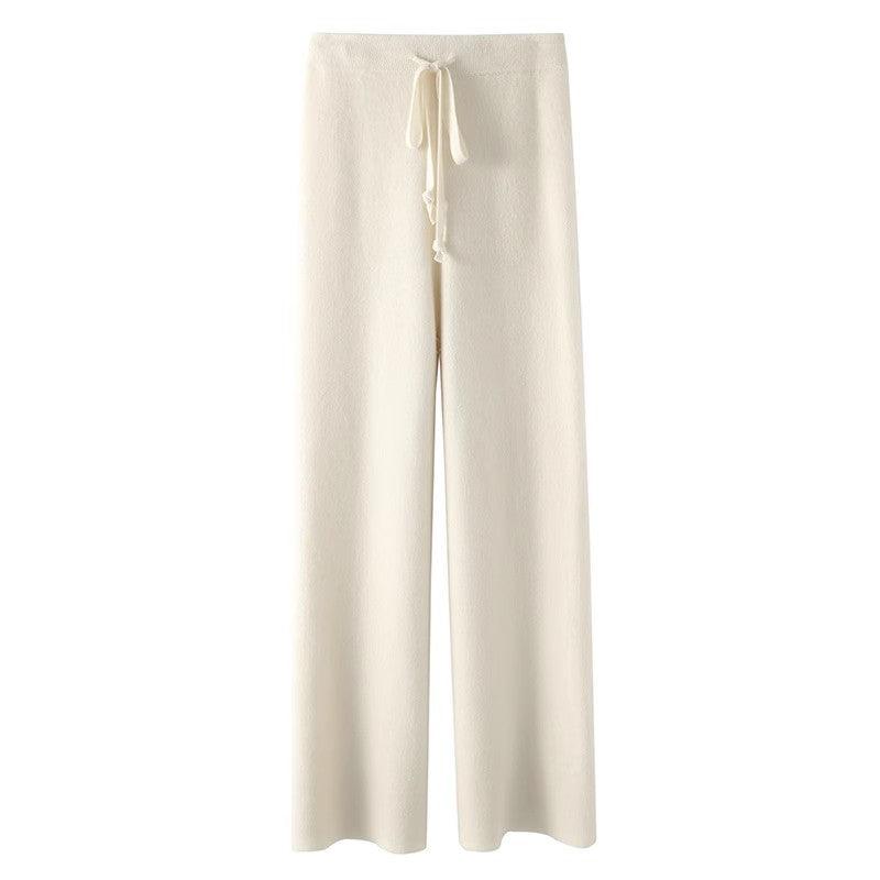 Women's Autumn And Winter Drape Knit Wide-leg Pants - Nioor