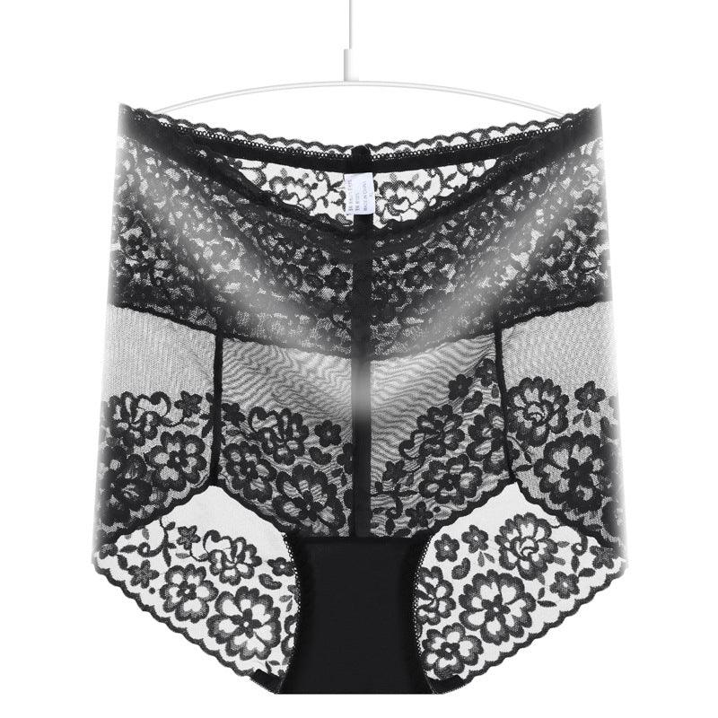 Women's Plus Size High Waist Lace Underwear - Nioor