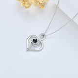 I Love You 100 Languages Heart Infinity Projection Necklace - Nioor