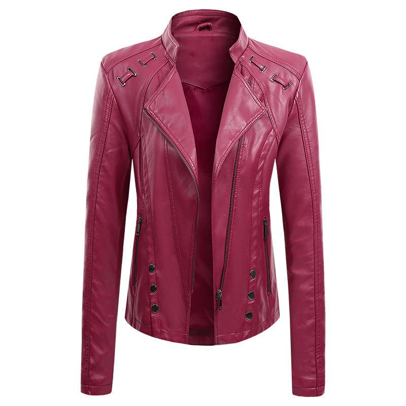 New Spring And Autumn New Leather PU Leather Jacket Women's Short - Nioor