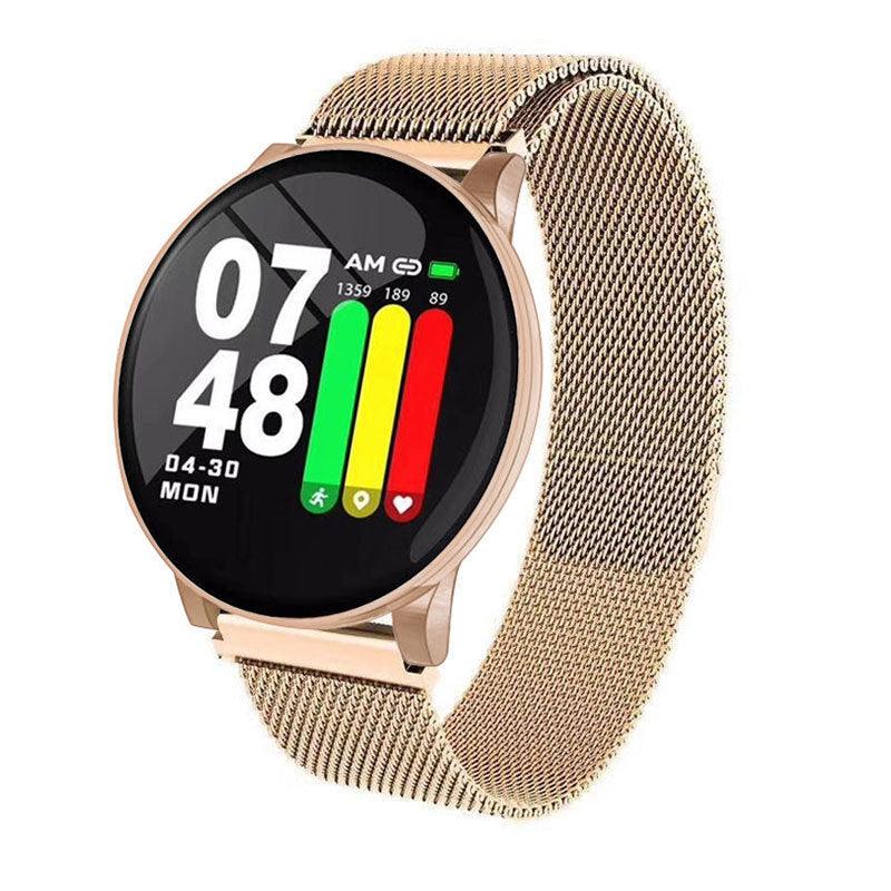 Smart Watch Round Single Point Exercise Pedometer Heart Rate Monitor Smart Bracelet - Nioor