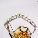 Bride's Wedding Crown Alloy Pearl - Nioor