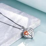 Sterling Silver Rose Flower Urn Necklace for Ashes Cremation Jewelry Forever in my Heart - Nioor