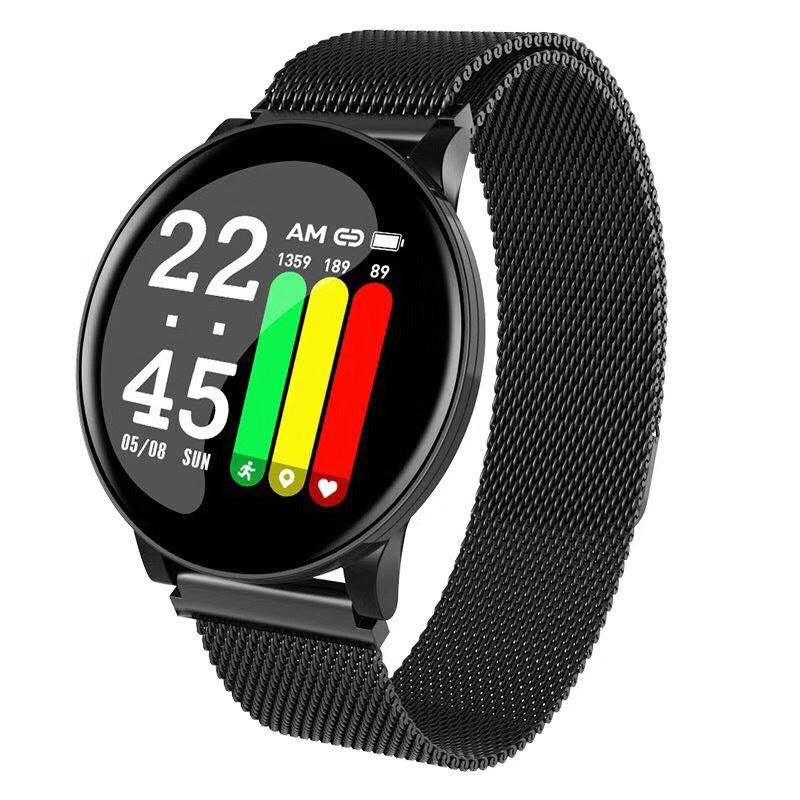 Smart Watch Round Single Point Exercise Pedometer Heart Rate Monitor Smart Bracelet - Nioor