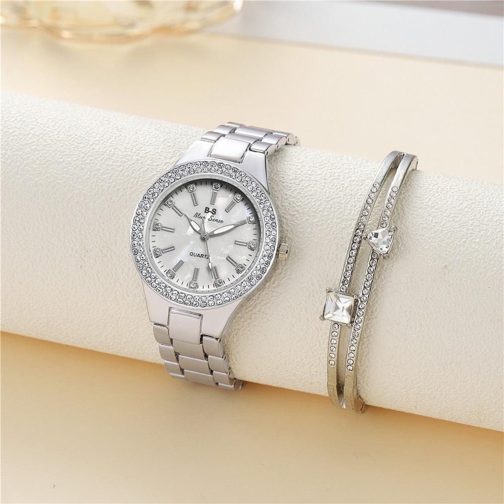 Diamond Women's Bracelet Watch Two-piece Set - Nioor