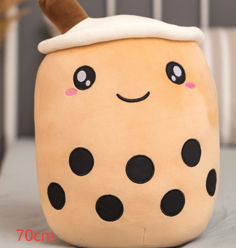 Cute Fruit Drink Plush Stuffed Soft Strawberry Milk Tea Plush Boba Tea Cup Toy Bubble Tea Pillow Cushion Kids Gift - Nioor