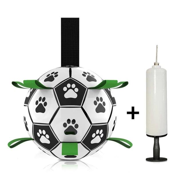 Dog Toys Interactive Pet Football Toys with Grab Tabs Dog Outdoor training Soccer Pet Bite Chew Balls for Dog accessories - Nioor