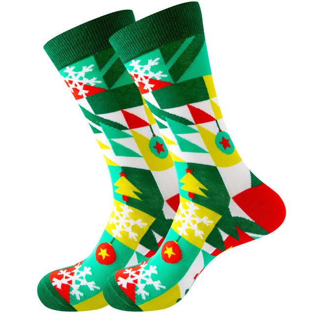 Cotton Stockings For Men With Christmas Theme - Nioor