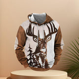 Men's Printed Hoodie Has Pocket Sweatshirt - Nioor