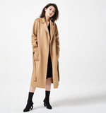 Women's Fashionable Elegant Handmade Double-faced Woolen Goods Water Ripple Woolen Coat - Nioor