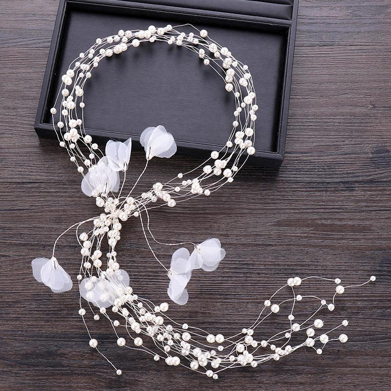 Bridal Headdress Handmade Pearl Fairy Hairband Super Fairy - Nioor