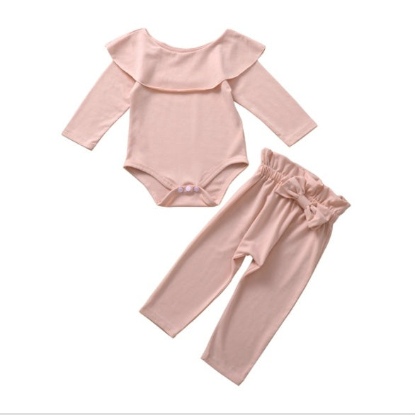 Pullover European And American Baby Romper Pure Cotton Pure Color Virgin Pajamas