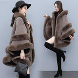 Fashionable Warm Hooded Cape Coat Lady - Nioor