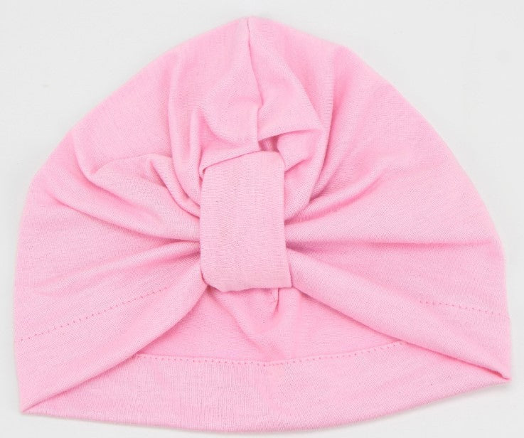 Baby Knotted Pullover Hat Bow Single Layer Thin