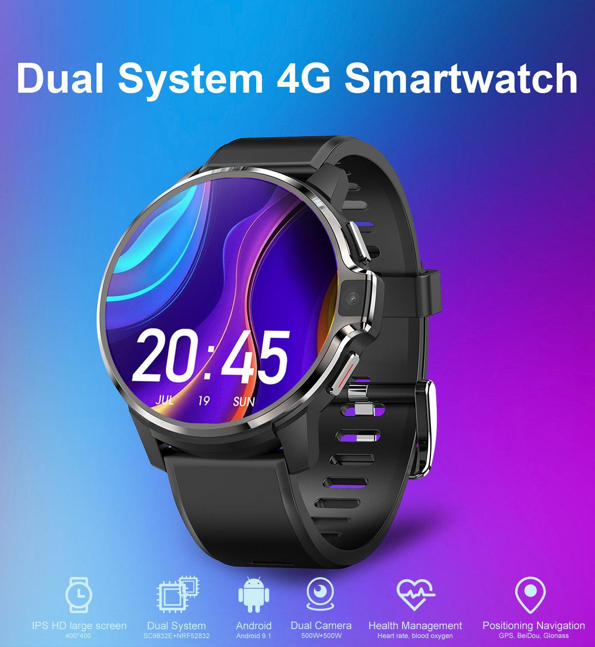 Call Location Heart Rate Large Screen Dual System 4G Smart Watch - Nioor