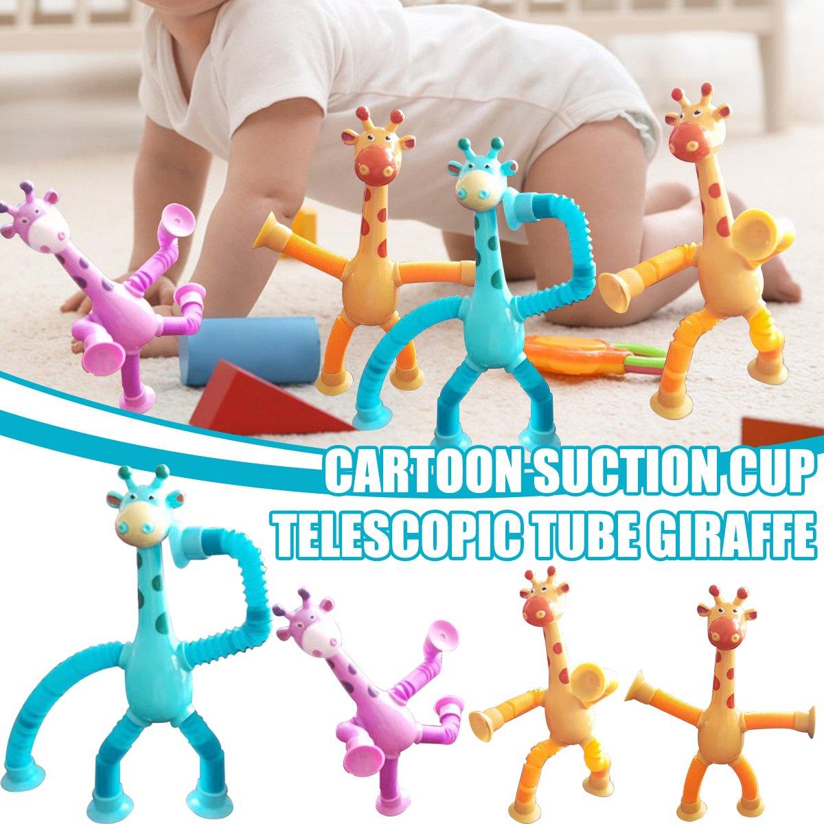 Giraffe Tubes Sensory Toys Novelty Spring Fidget Toy Stretch Tube Stress Relief Toy For Kid Birthday Gift Party Favors - Nioor