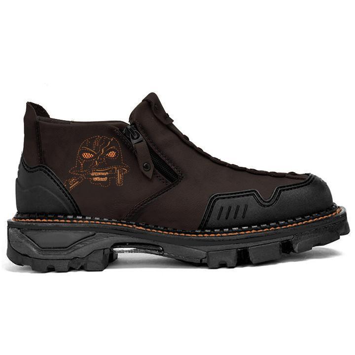 Men's Dr Martens Boots Halloween Skull Booties - Nioor