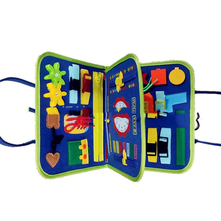 New Busy Book Children's Busy Board Dressing And Buttoning Learning Baby Early Education Preschool Sensory Learning Toy - Nioor