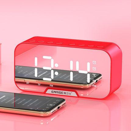 Alarm Clock Clock Wireless Bluetooth Speaker Mini Home Outdoor Card Subwoofer Computer Audio - Nioor