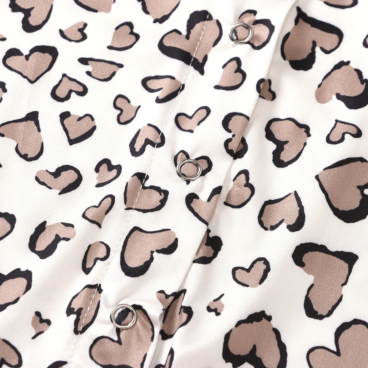 Heart-shaped Print Baby Jumpsuit