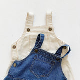 Baby Cotton Material Denim Triangle Jumpsuit