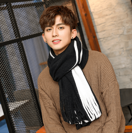 Men Scarves Can Match Colors Fashion - Nioor