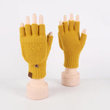 Winter Warm Flip Rhombus Gloves - Nioor