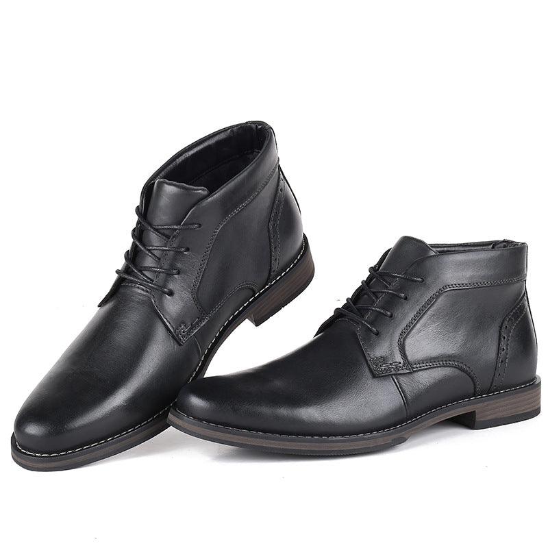 Men's Business Casual High Top British Lace-Up Martin Boots - Nioor