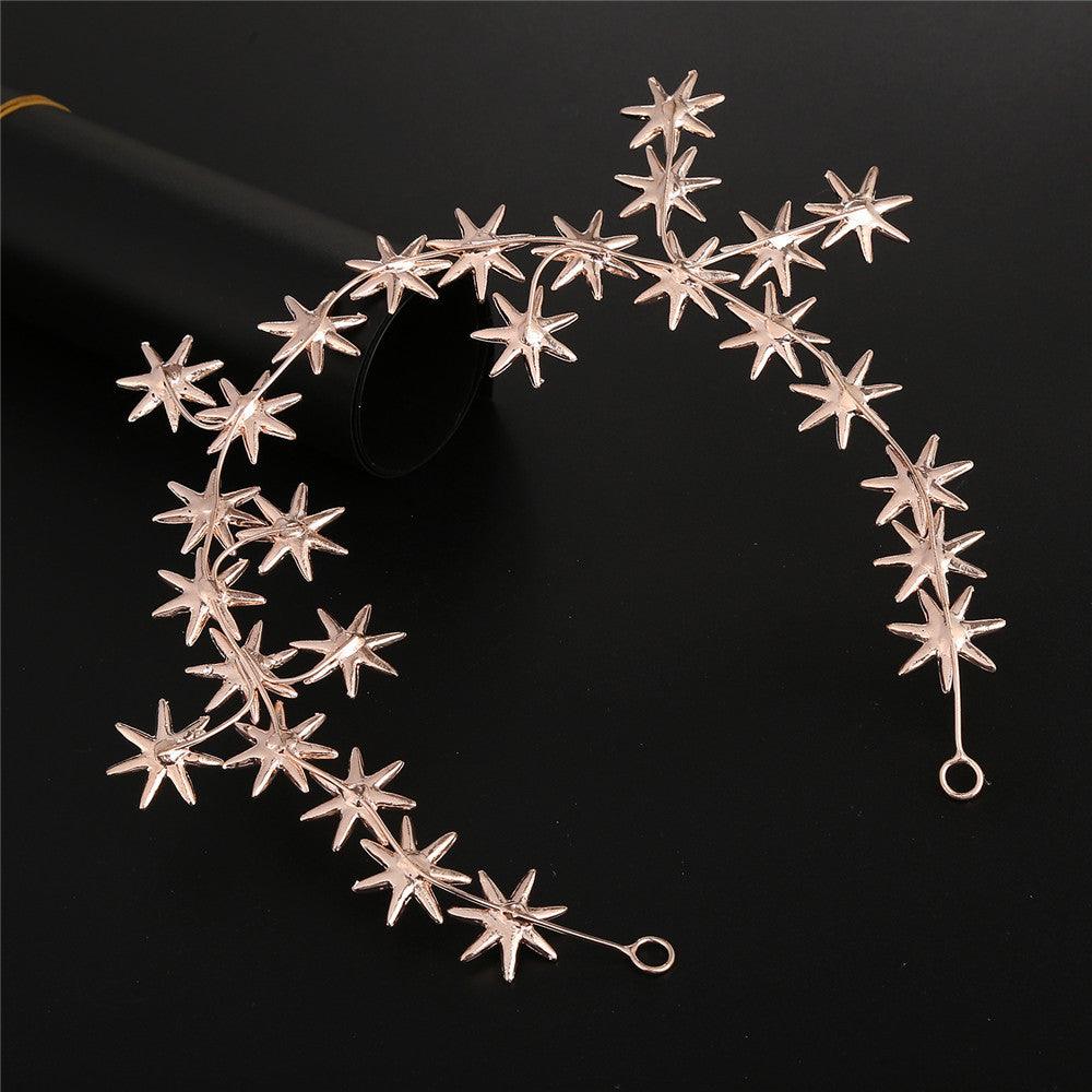 New Bridal Headdress High-end Rhinestone Seven-star Hair Accessories Starry Hair Band - Nioor