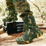 Men's Camo Outdoor Casual High Top Tactical Military Boots - Nioor