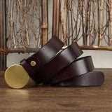 Fashion Smooth Round Buckle Belt For Men - Nioor