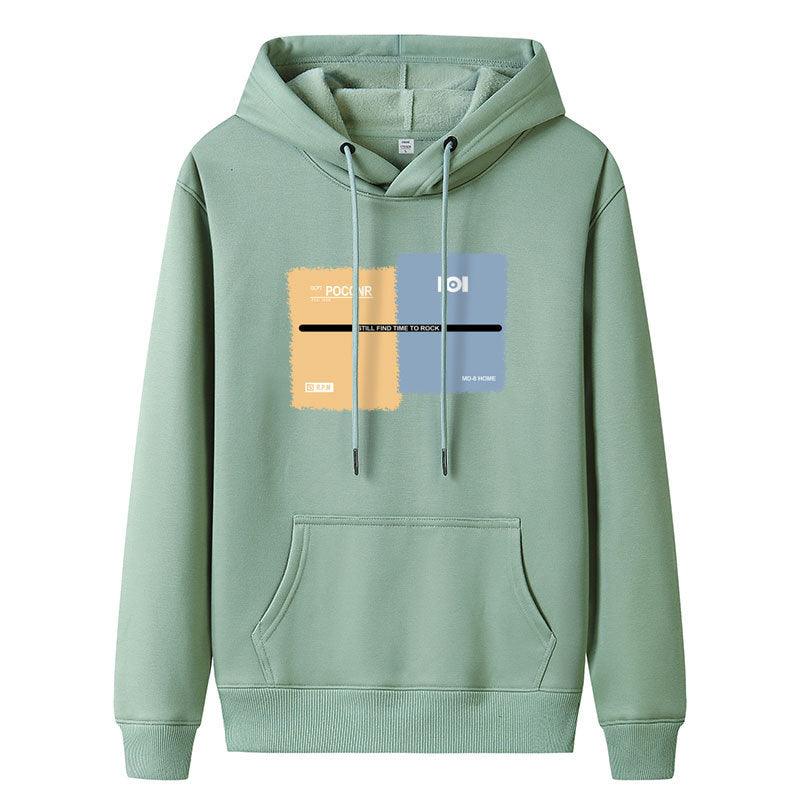 Men's Fashion Casual Fleece-lined Thickened Hooded Sweatshirt - Nioor