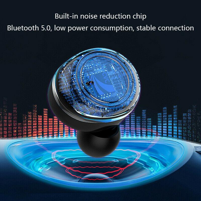 Waterproof Bluetooth 5.0 Wireless Earbuds Headphone Headset Noise Cancelling TWS - Nioor