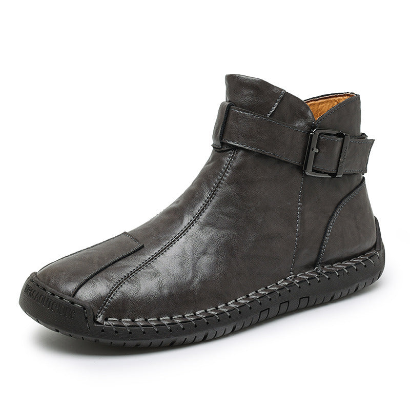 Cross-border Foreign Trade Hot Genuine Leather High-top Casual Men's Leather Boots