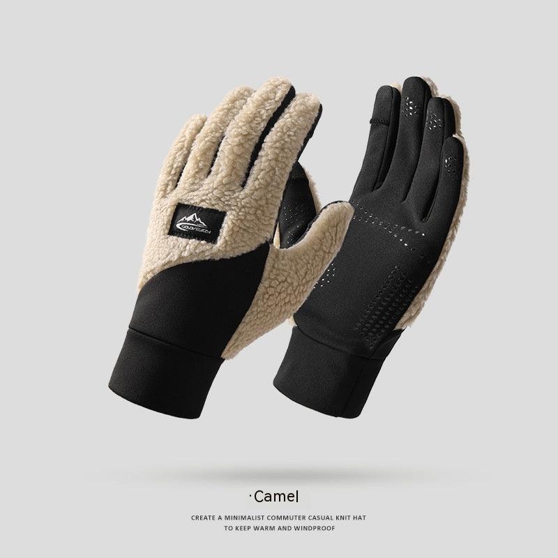 Teddy Velvet Insulated Gloves For Outdoor Use - Nioor