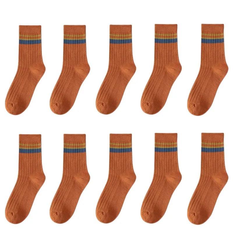 Men's Mid-calf Versatile Korean Style Japanese Style Academic Style Socks - Nioor