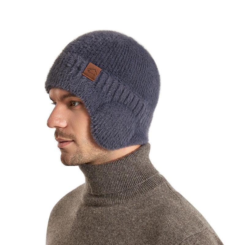 Winter Warm Plush Knitted Cold-proof Earflaps Slipover Hat - Nioor