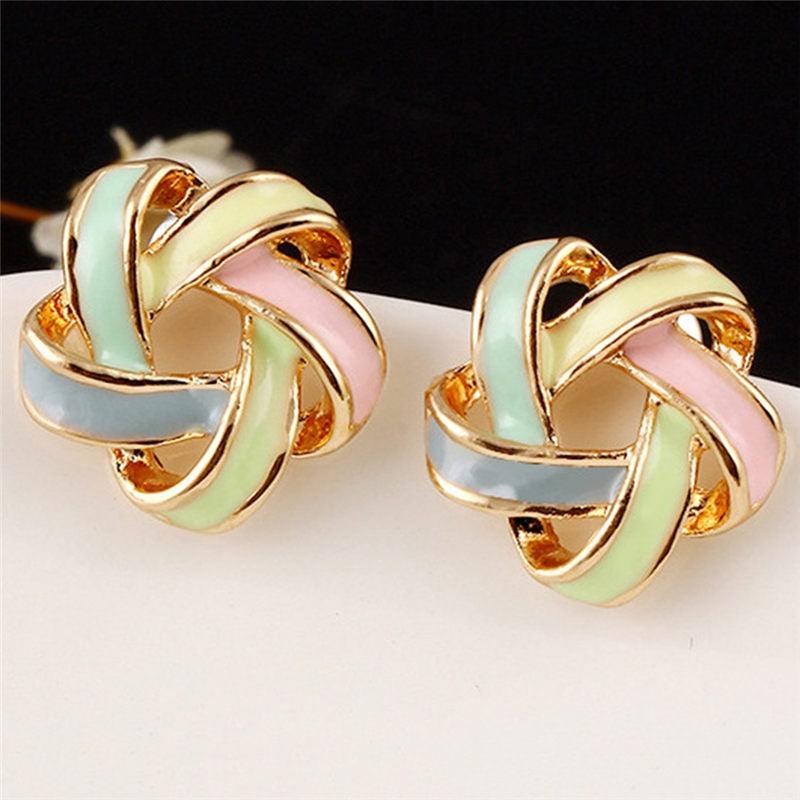 Twisted Spiral All-match Earrings - Nioor